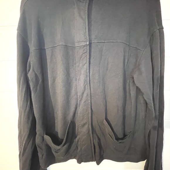 Sunday Black Zip Up Jacket with Pockets Casual Everyday Small Activewear Athlete - Picture 2 of 8